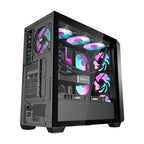 Darkflash DS900WD datora korpuss (melns) + 4 ventilatori