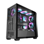 Darkflash DS900WD datora korpuss (melns) + 4 ventilatori