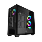 Darkflash DS900WD ATX datora korpuss (melns) + 4 ventilatori