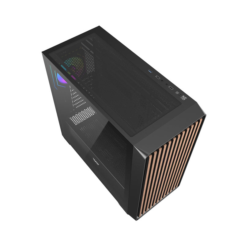 Darkflash DS900WD ATX datora korpuss (melns) + 4 ventilatori