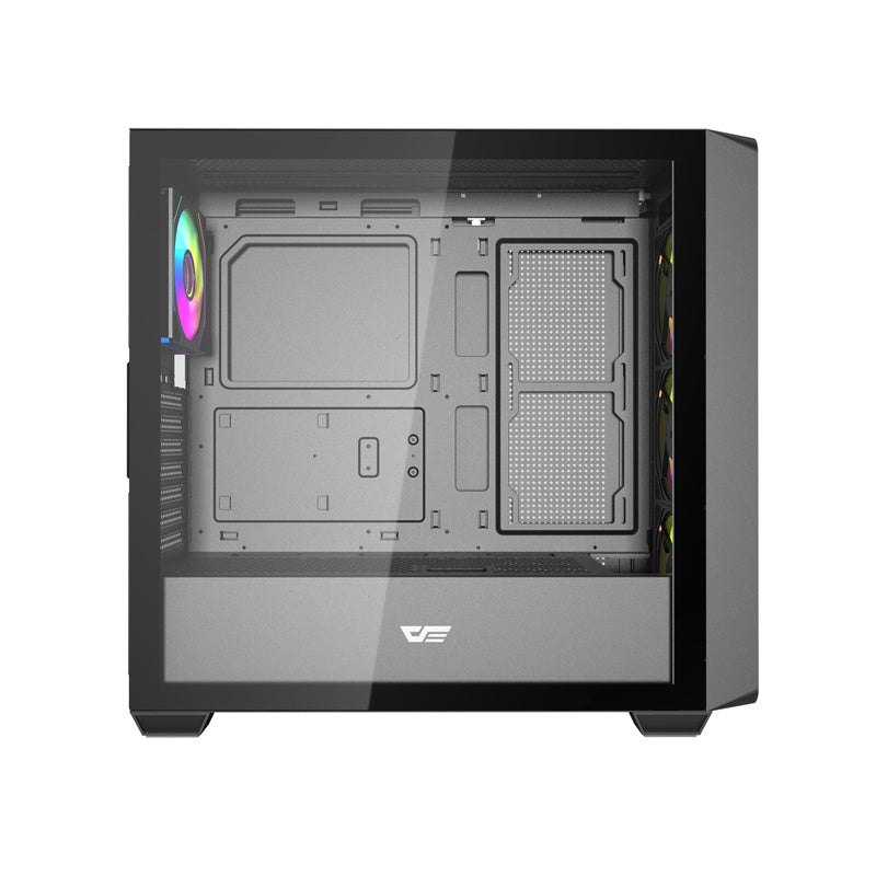 Darkflash DS900WD ATX datora korpuss (melns) + 4 ventilatori