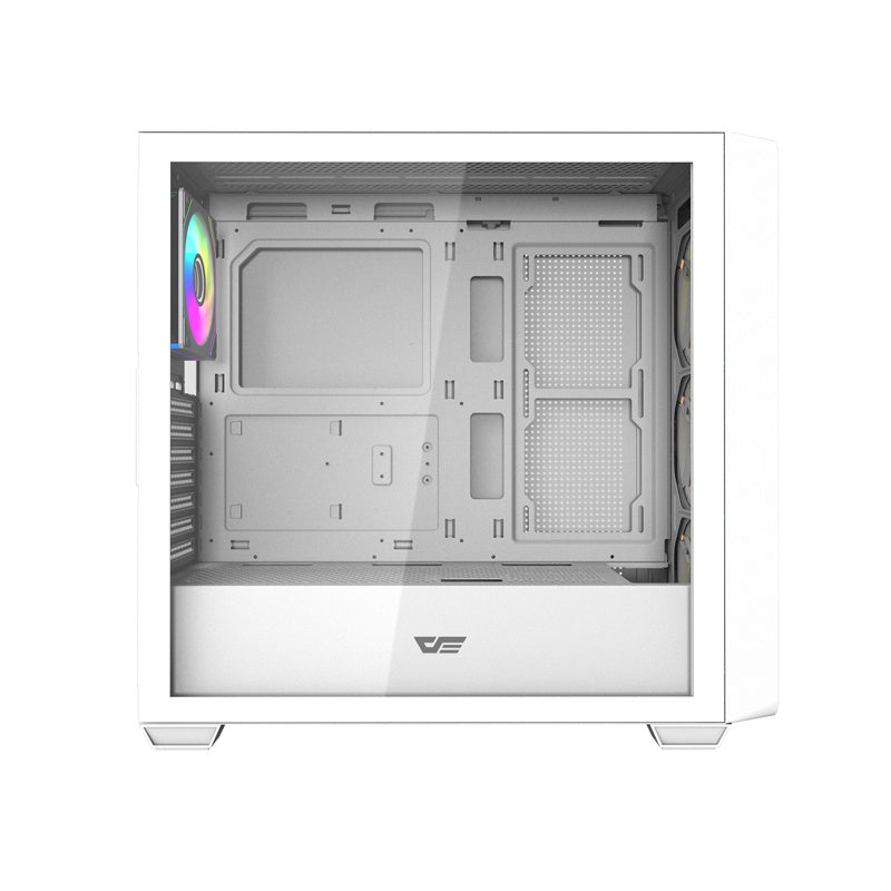 Darkflash DS900WD ATX datora korpuss (balts) + 4 ventilatori