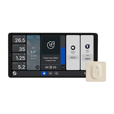 Divkāršās vadības paneļa Shelly sienas displejs X2 WiFi/BLU (sudraba krāsā) + BLU H&T