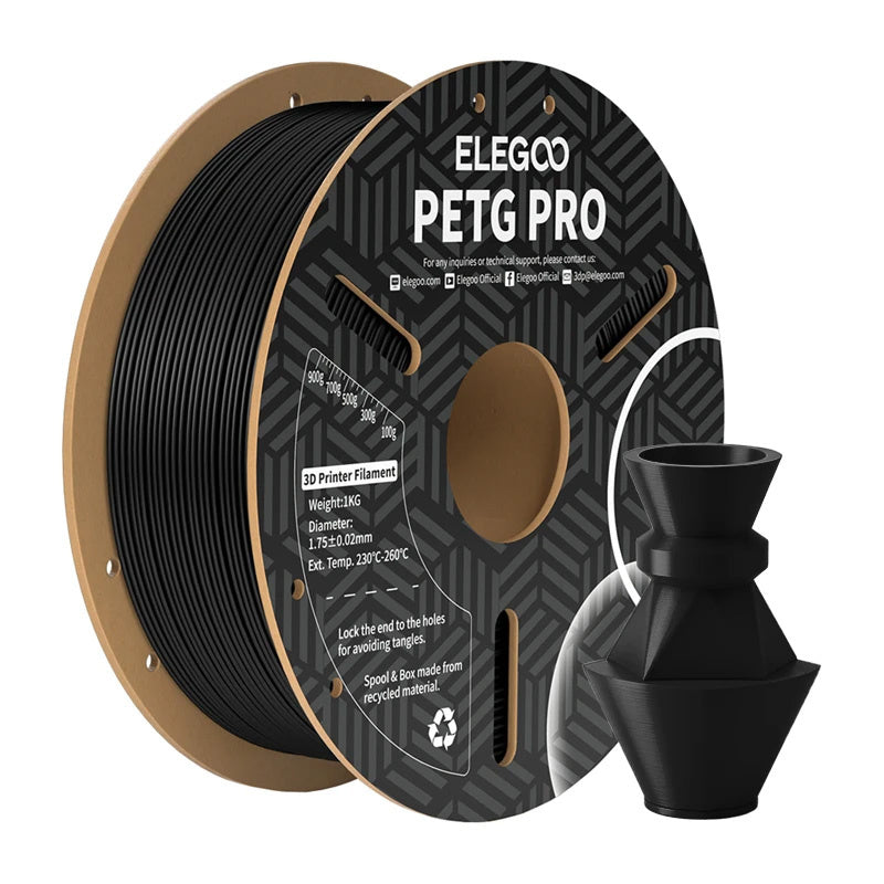 ELEGOO PETG Pro kvēldiegs (melns)