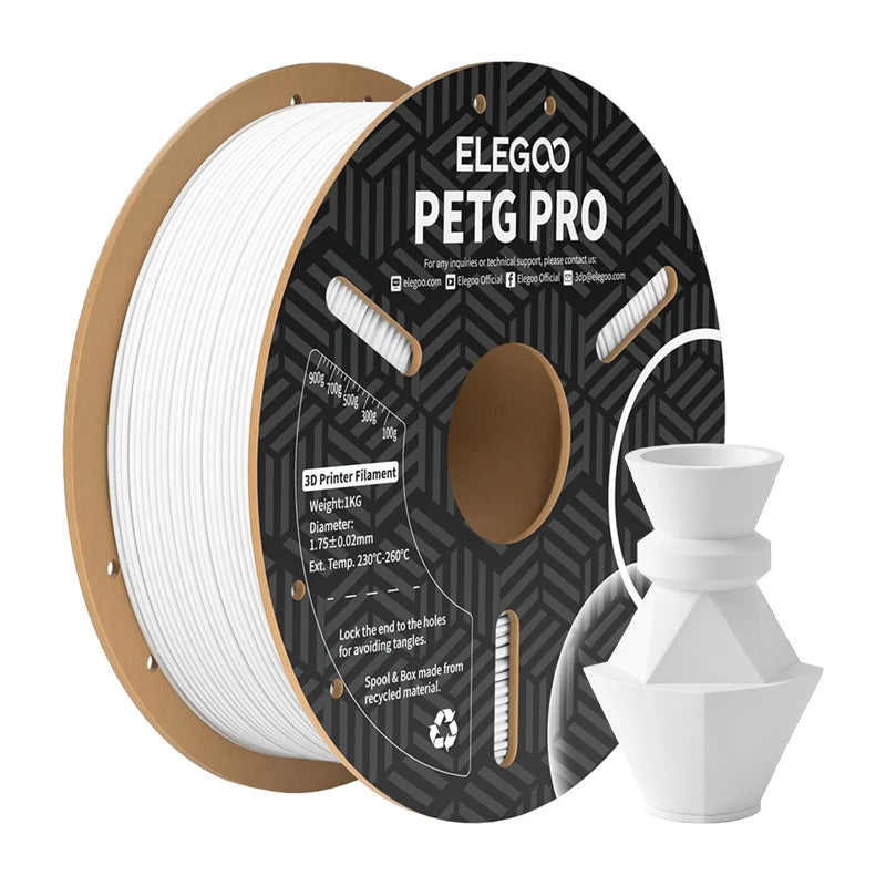 ELEGOO PETG Pro kvēldiegs (balts)