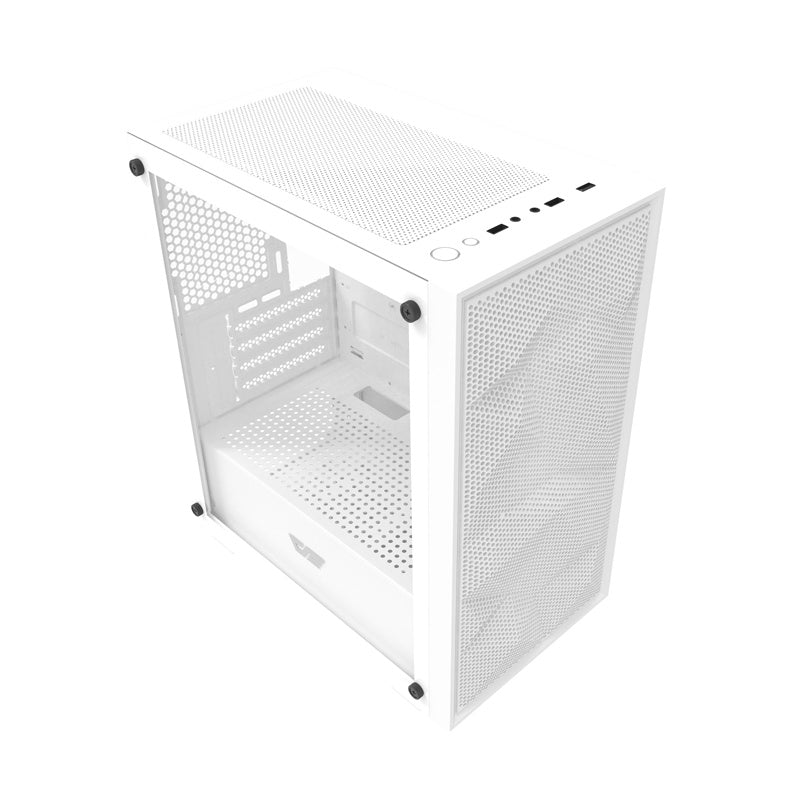 Darkflash M305 Mesh datora korpuss bez ventilatoriem (balts)