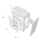 Darkflash M305 Mesh datora korpuss bez ventilatoriem (balts)