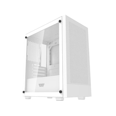 Darkflash M305 datora korpuss bez ventilatoriem (balts)