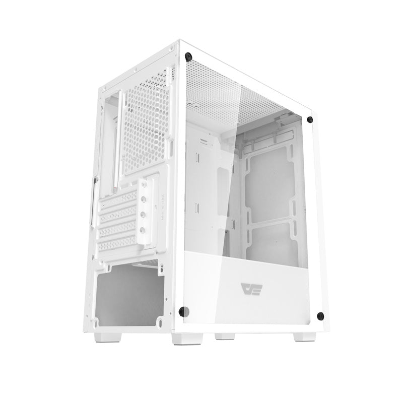 Darkflash M305 datora korpuss bez ventilatoriem (balts)