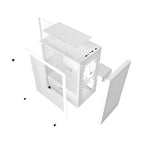 Darkflash M305 datora korpuss bez ventilatoriem (balts)