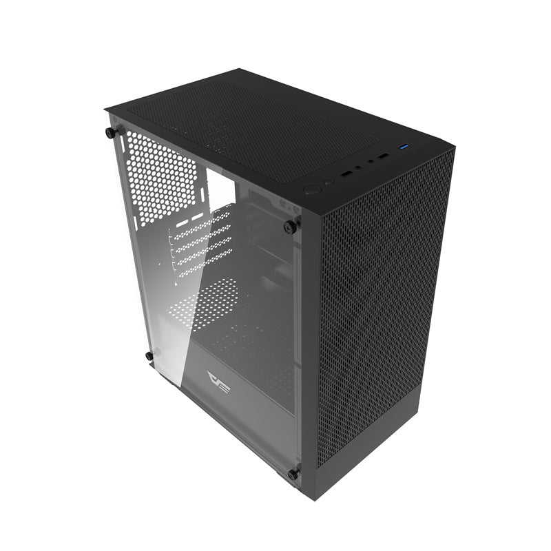 Darkflash M305 datora korpuss bez ventilatoriem (melns)