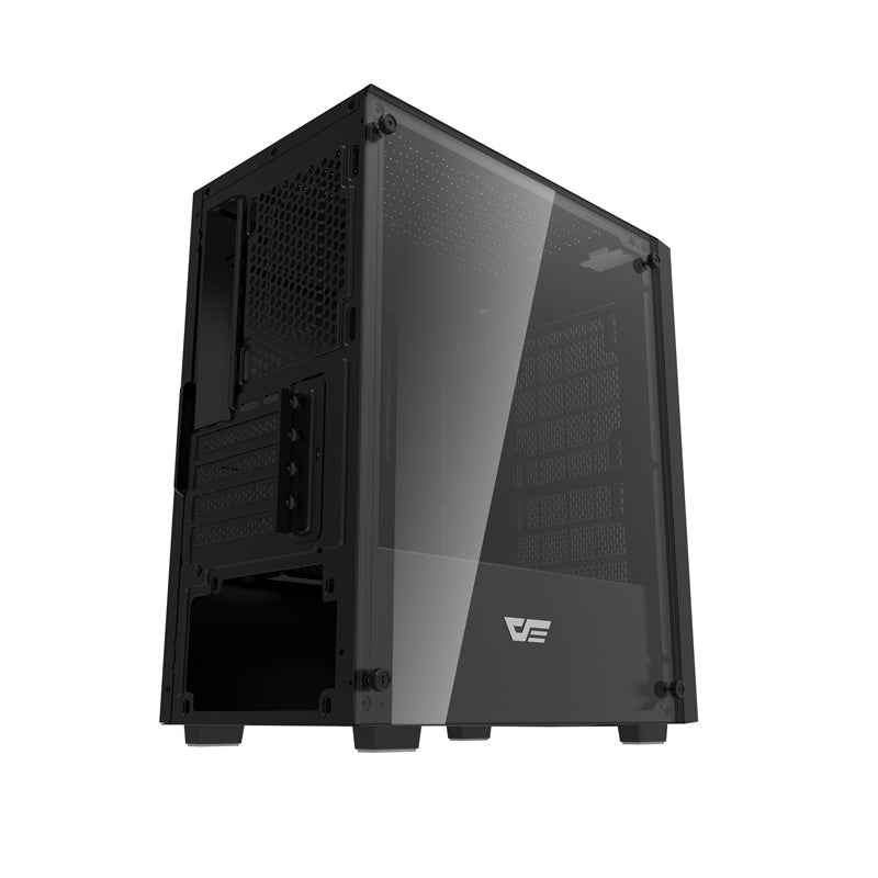 Darkflash M305 datora korpuss bez ventilatoriem (melns)
