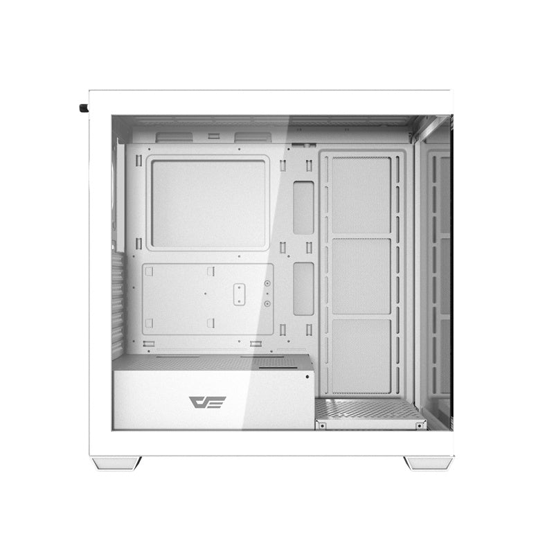 Darkflash DS900W datora korpuss bez ventilatoriem (balts)
