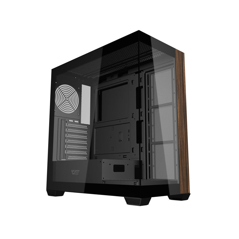Darkflash DS900W datora korpuss bez ventilatoriem (melns)