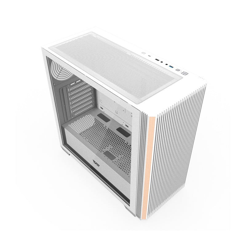 Darkflash DS900WS ATX datora korpuss bez ventilatoriem (balts)