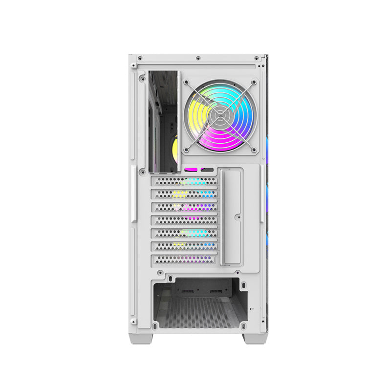Darkflash DS900WS computer case (White) + 4 ARGB fans