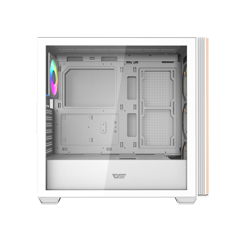 Darkflash DS900WS datora korpuss (balts) + 4 ARGB ventilatori