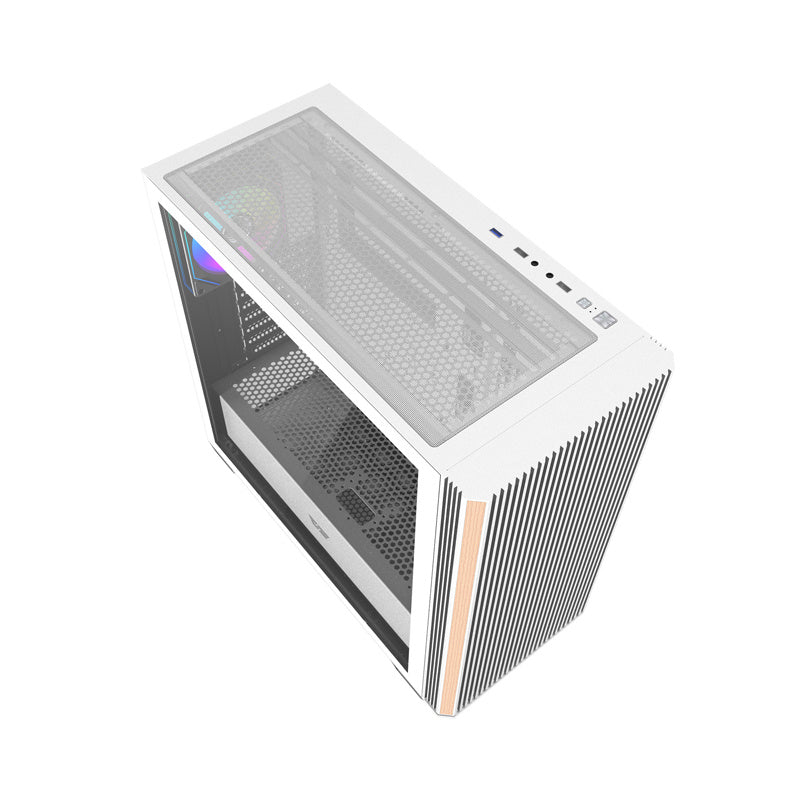 Darkflash DS900WS datora korpuss (balts) + 4 ARGB ventilatori