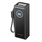 EcoFlow RAPID ārējais akumulators 25000mAh, 170W (iebūvēti 100W kabeļi).
