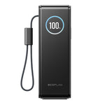 EcoFlow RAPID ārējais akumulators 25000mAh, 170W (iebūvēti 100W kabeļi).