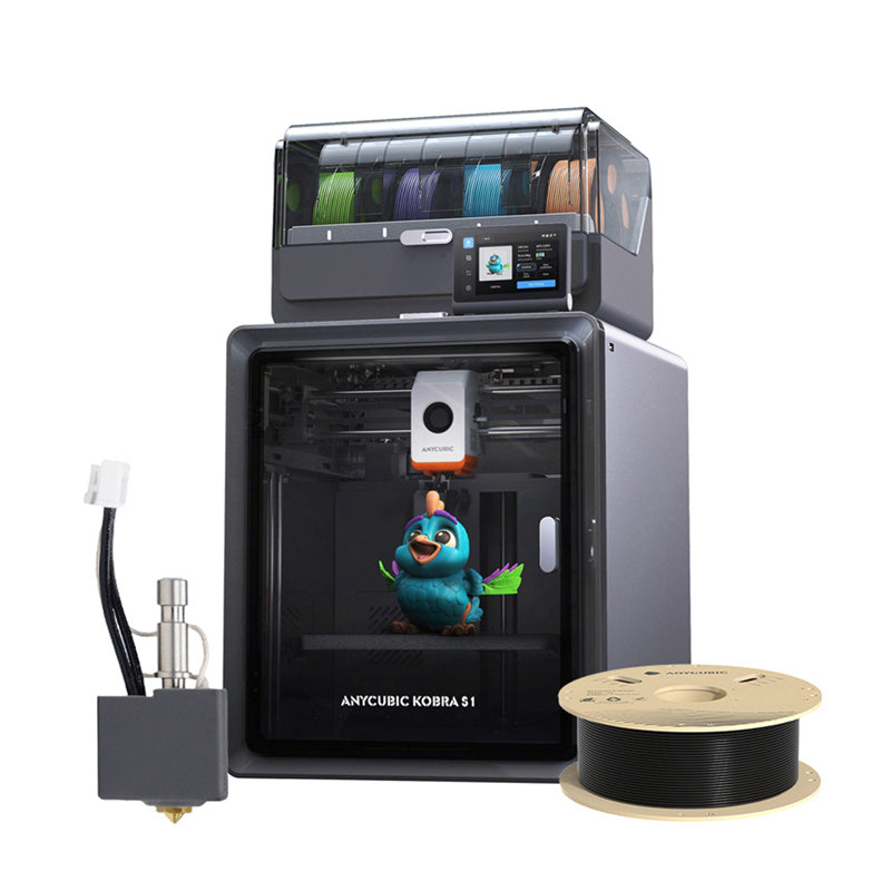 Anycubic Kobra S1 Combo 3D Printer + Hotend + Filament free