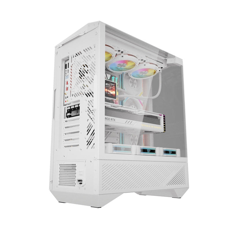 Darkflash DY460 datora korpuss (balts) + 4 ARGB ventilatori