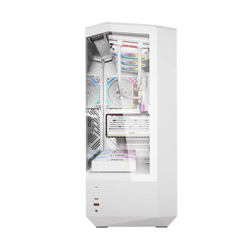 Darkflash DY460 datora korpuss (balts) + 4 ARGB ventilatori