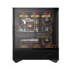 Darkflash DY460 datora korpuss (melns) + 4 ARGB ventilatori