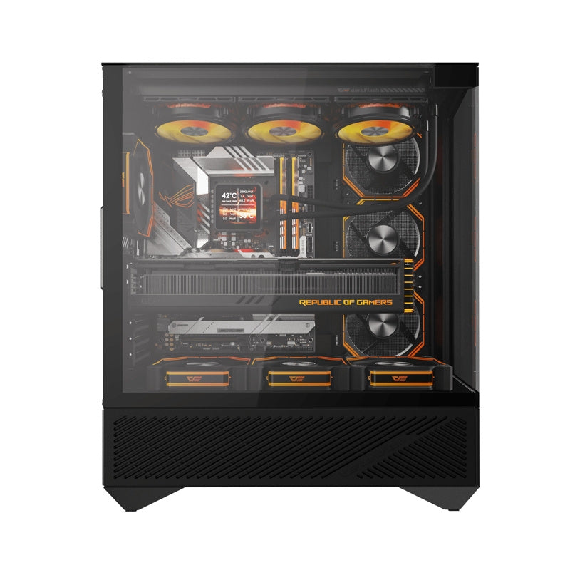 Darkflash DY460 datora korpuss (melns) + 4 ARGB ventilatori