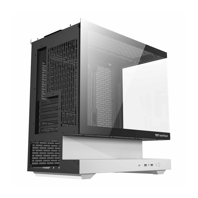 Darkflash F1 datora korpuss (balts) + 6 ARGB ventilatori