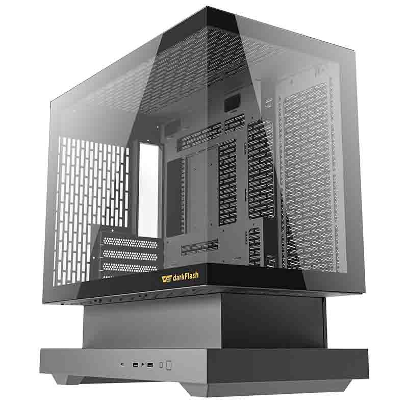 Darkflash F1 datora korpuss (melns) + 6 ARGB ventilatori