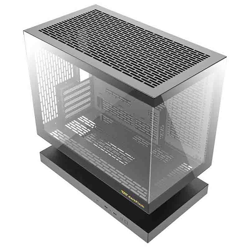 Darkflash F1 datora korpuss (melns) + 6 ARGB ventilatori