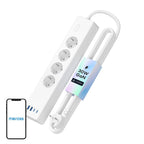 Meross MSP844(EU) viedais ātrās uzlādes pagarinātājs, 4 kontaktligzdas + 2x USB-A + 2x USB-C (Matter)