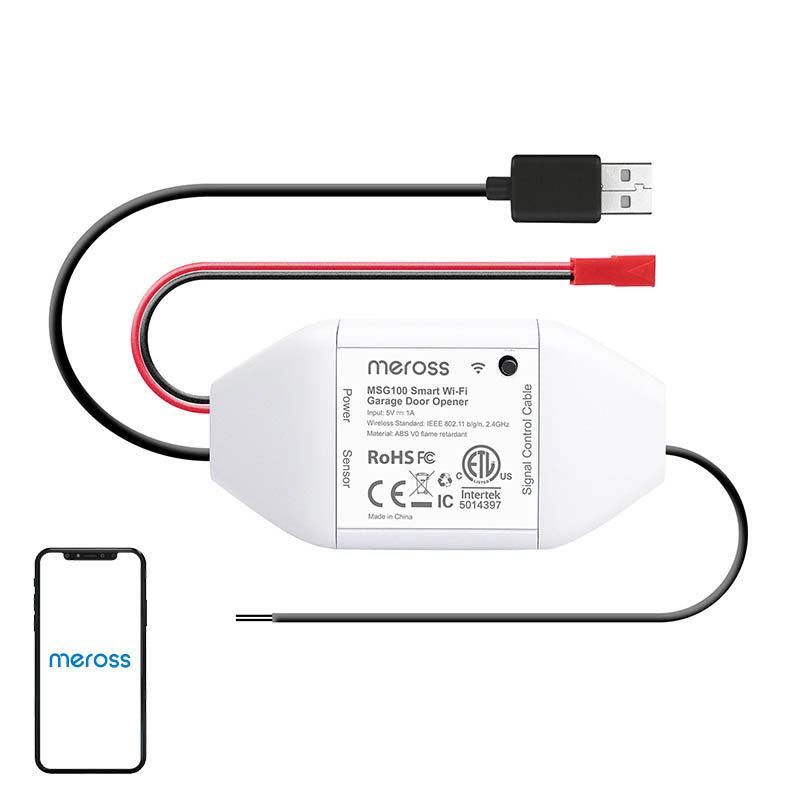 Meross MSG100HK viedais garāžas durvju slēdzis (HomeKit)