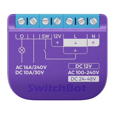 Inteliģentais SwitchBot releja slēdzis 1 ar bezsprieguma kontaktu