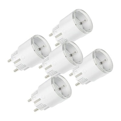 5 Shelly Plug S MTR Gen3 12A viedās rozetes komplekts (balts)