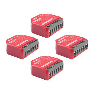 4 Shelly 1 PM Gen4 Zigbee/Matter kontrolieru komplekts