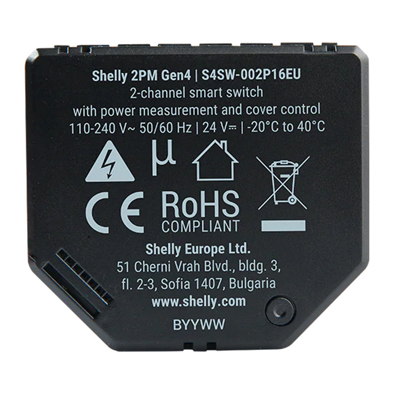 Shelly 2PM Gen4 Zigbee/Matter draiveris