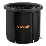 VEVOR Ice Bath Tub, 90 cm Long Cold Water Therapy Plunge Tub for Athletes, Portable Outdoor Ice Barrel Plunge Pool for Recovery, 370L Inflatable Folding Bathtub with Cover, Home Ice Pod for Adult