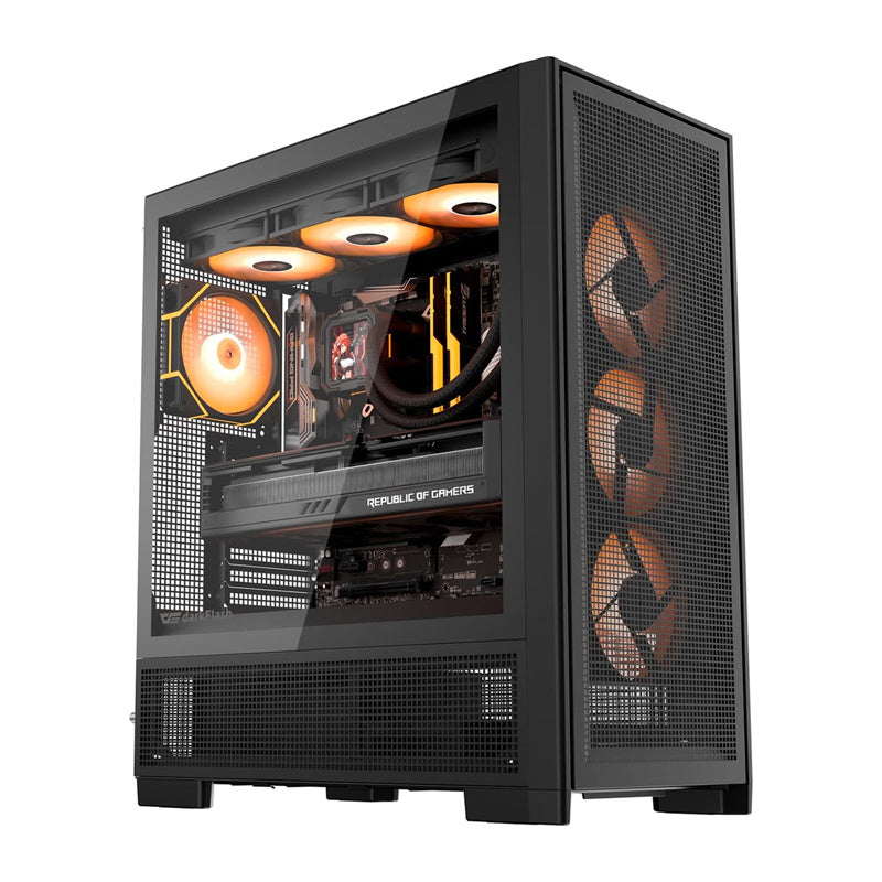 DarkFlash datora korpuss AIRNOVA Black (+3 ventilatori)