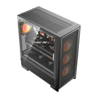 DarkFlash datora korpuss AIRNOVA Black (+3 ventilatori)