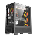 DarkFlash datora korpuss AIRNOVA Black (+3 ventilatori)