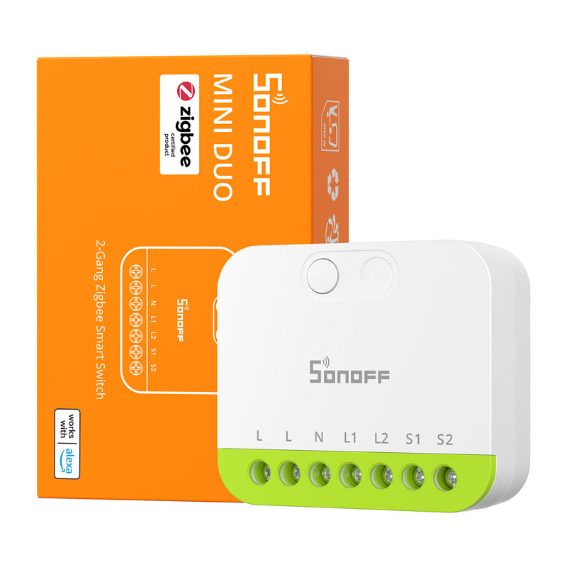 Sonoff MINI-ZB2GS ZigBee divu kanālu mini slēdzis