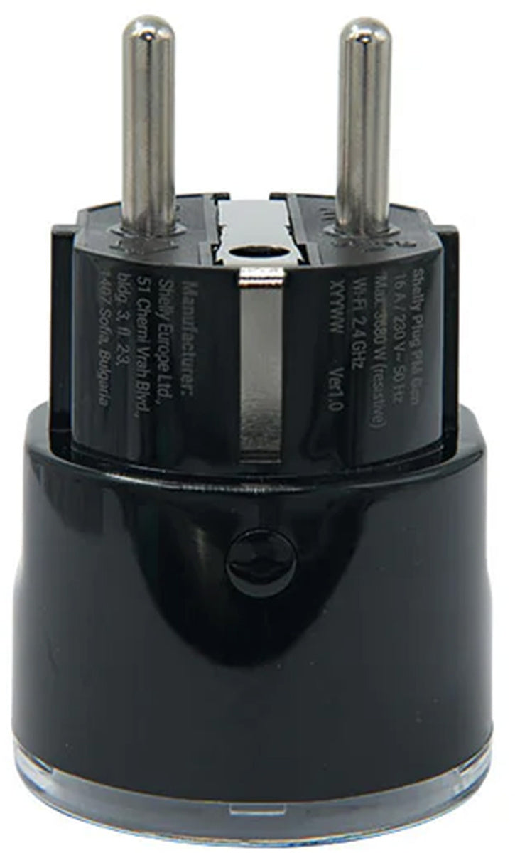Shelly Plug M Gen3 Matter 13A viedā kontaktligzda, melna 