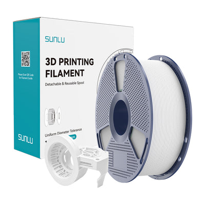 Sunlu PETG ātrgaitas matētais filaments (balts)