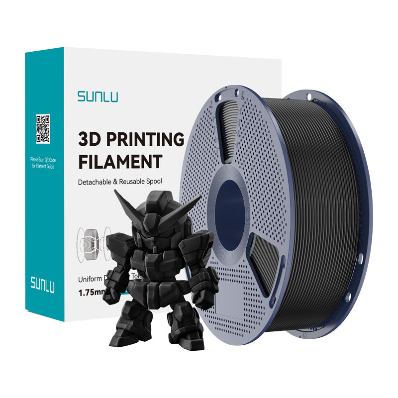 Sunlu PLA+ 2.0 filaments (melns)