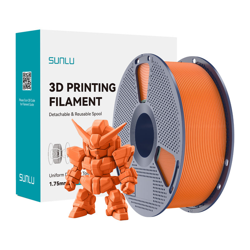 Sunlu PLA+ 2.0 filaments (saulaini oranžā krāsā)