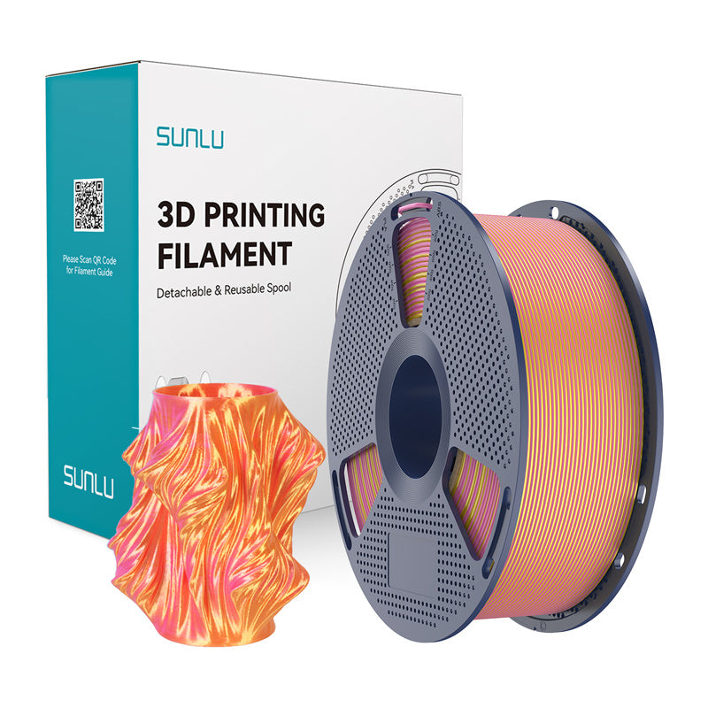 Sunlu PLA+ zīda divu krāsu filaments (rozā un zelts)