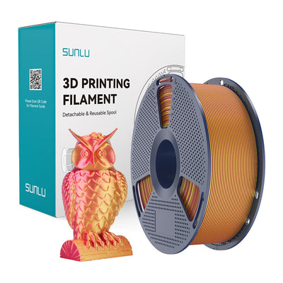 Sunlu PLA+ Silk dubultkrāsu filaments (sarkans un zelts)