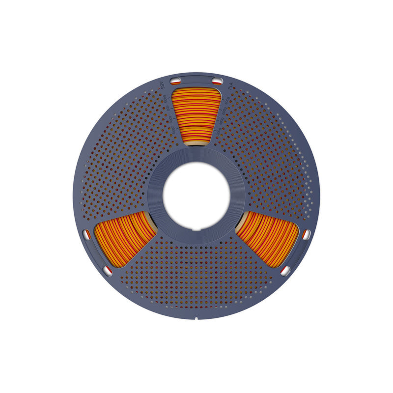 Sunlu PLA+ Silk Tri-Color Filament (red, yellow, and green)